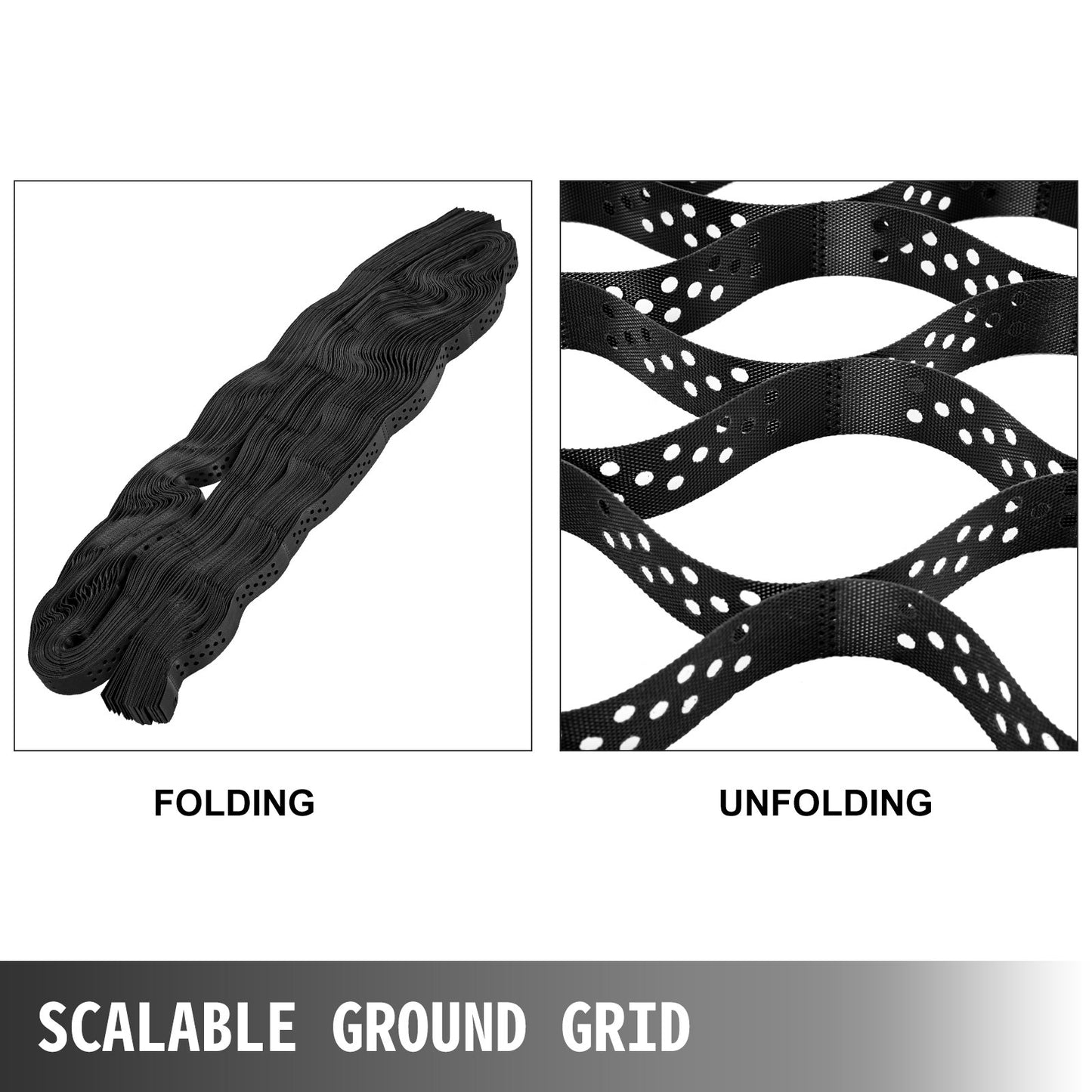 VEVOR Geo Grid Ground Grid Geo Cell Grid 9x17ft Gravel Geo Grid 2in High Tensile