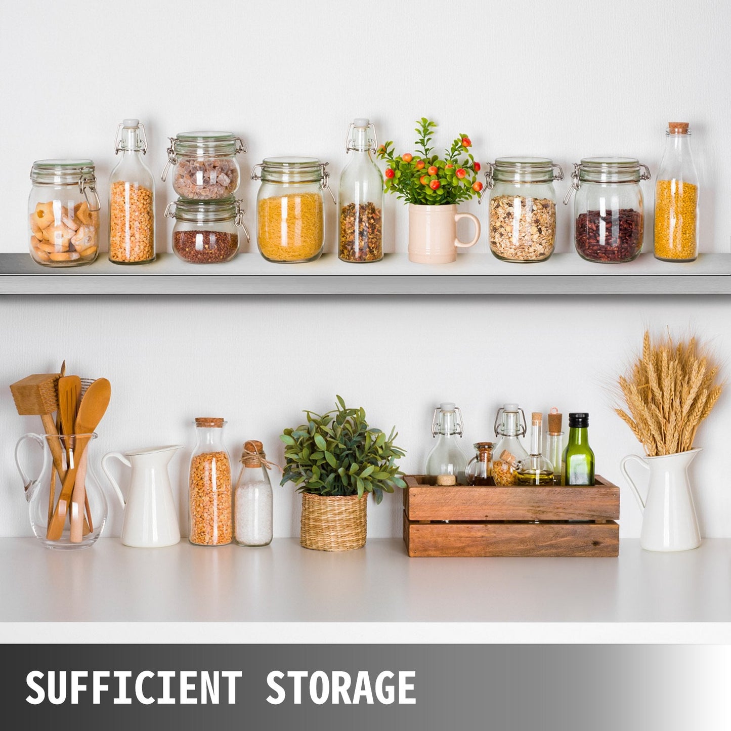 Foldable Stainless Steel Concession Shelf for Food Trailer, 1.8m x 0.29m