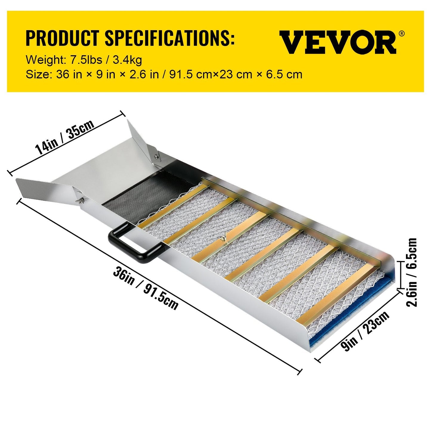 Compact Gold Prospecting Sluice Box, Aluminum Alloy, 0.9m, Lightweight Design