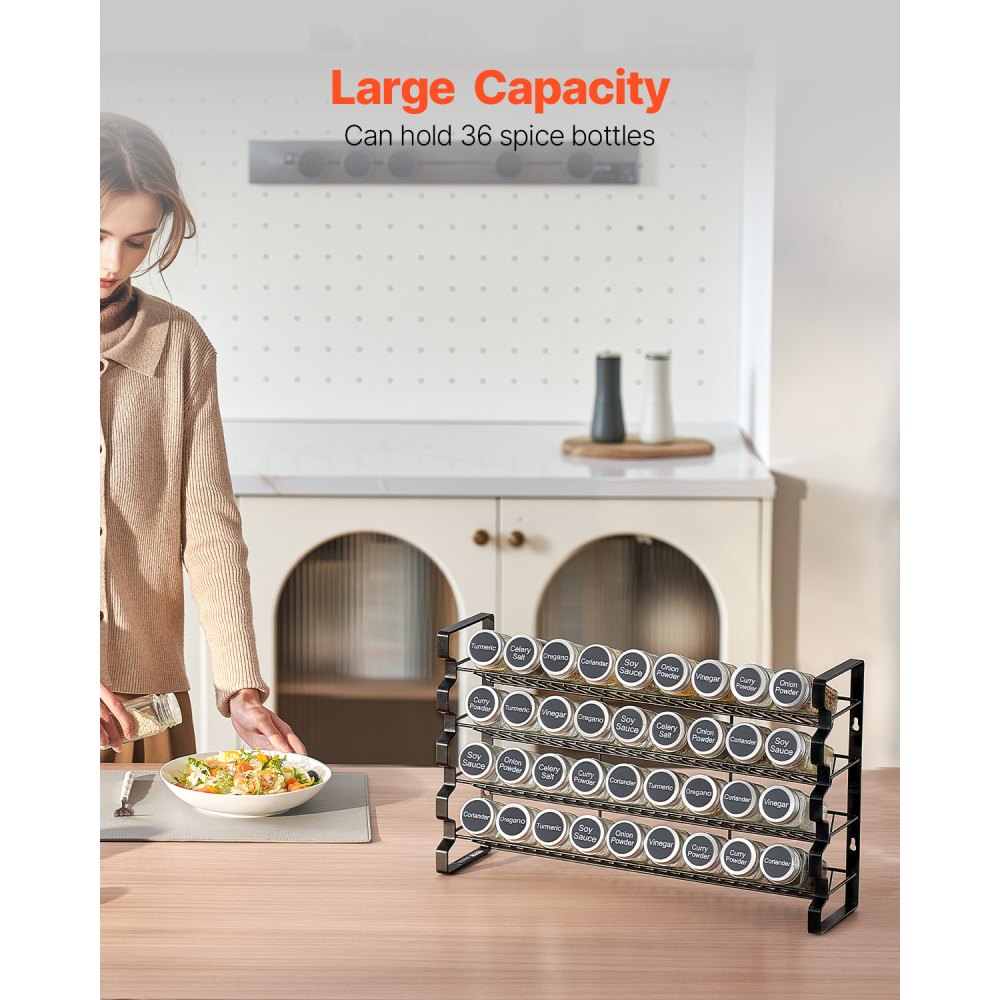 VEVOR Spice Rack Organizer for Cabinet Kitchen Seasoning Organizer 18x11 in