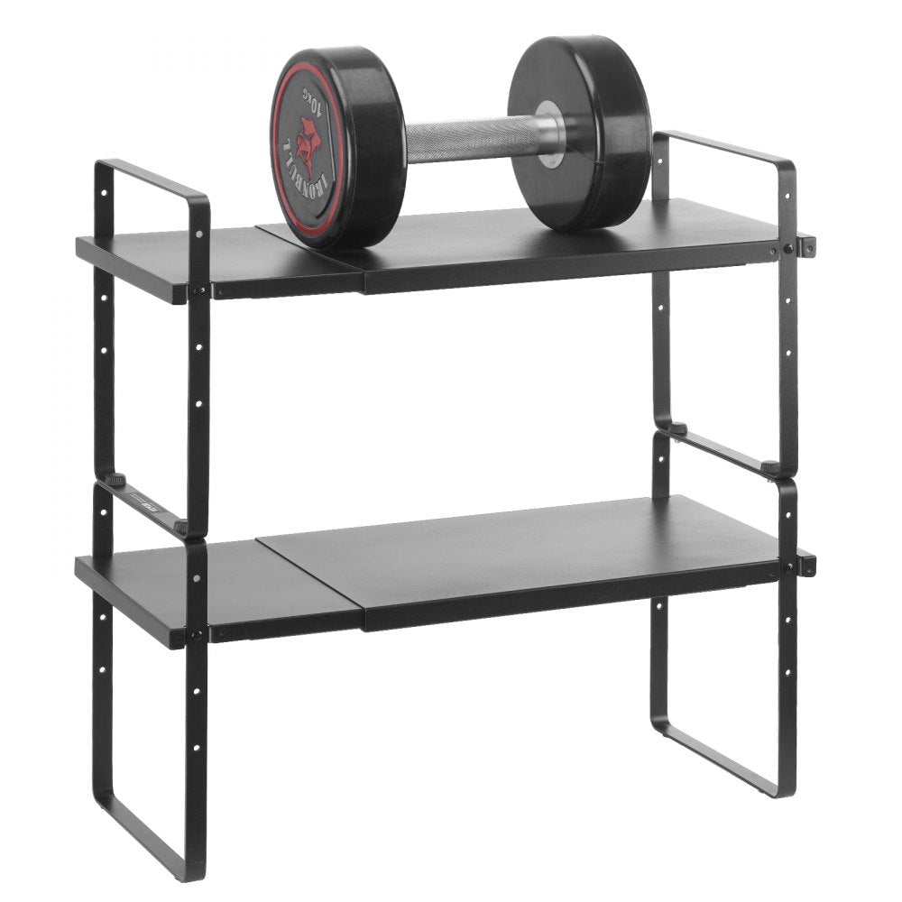 VEVOR 2 Tier Cabinet Organizer Shelf Counter Shelves Steel Storage Spice Rack
