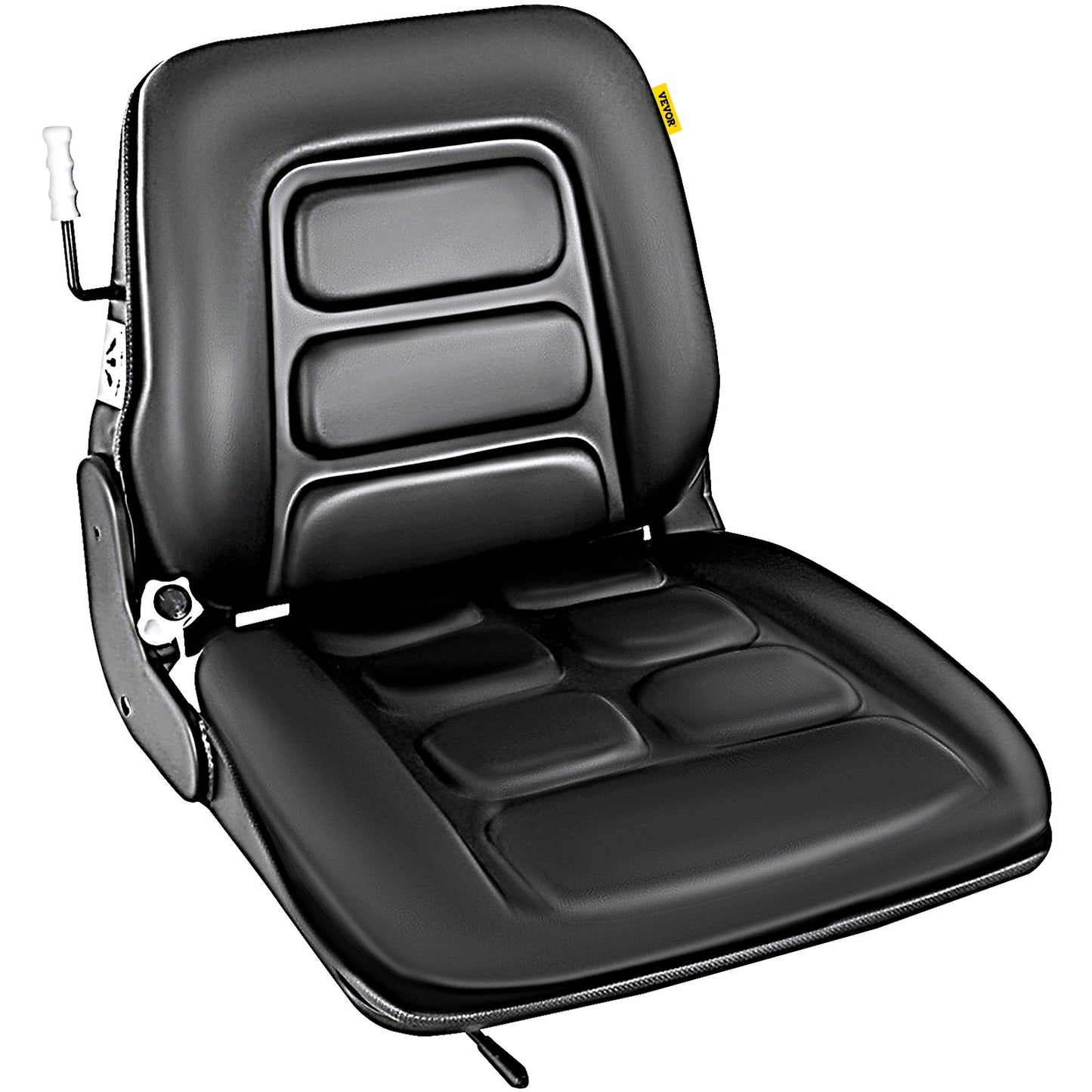 VEVOR Universal Tractor Seat, High Back, Folding Forklift Seat with Adjustable Backrest,