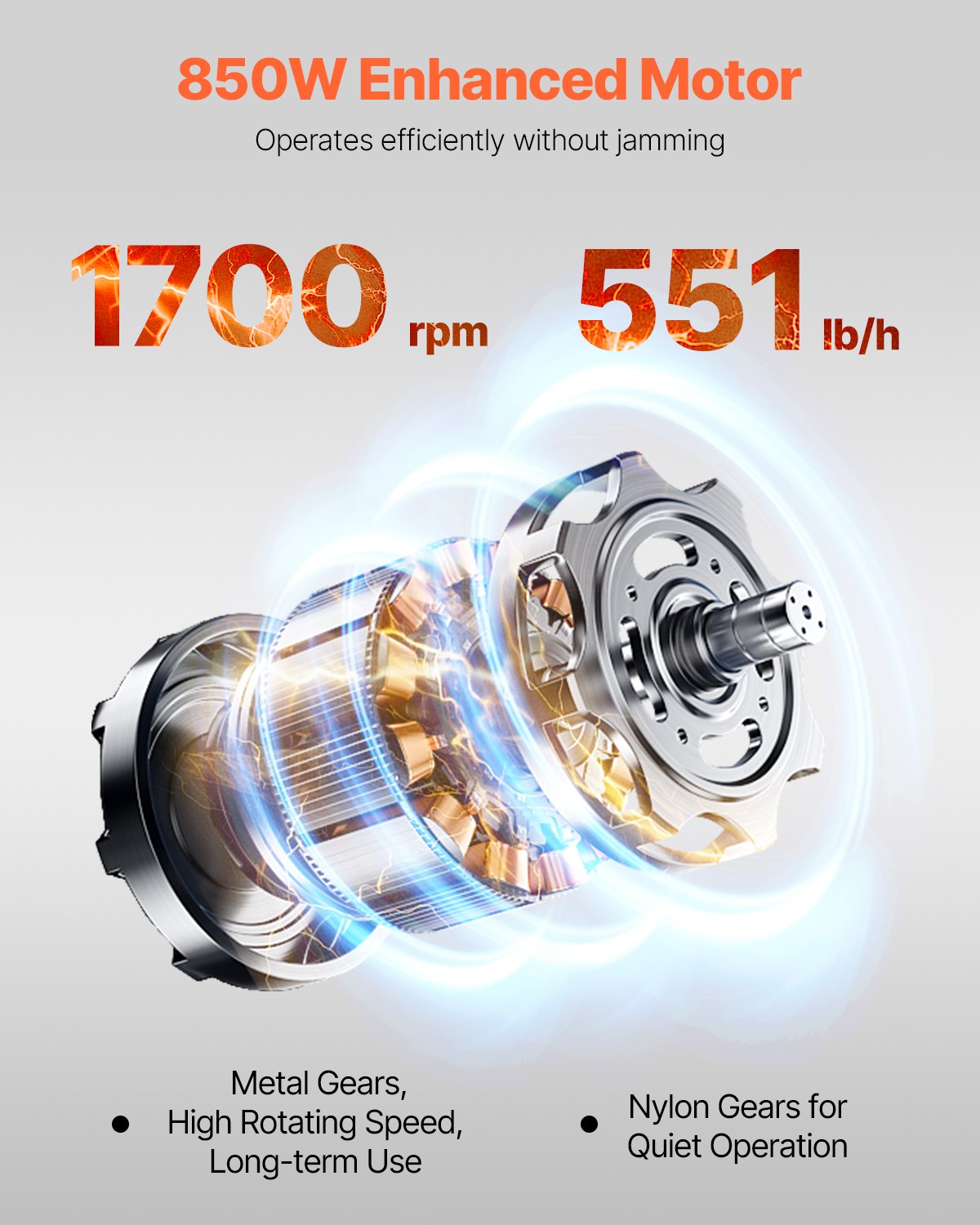 VEVOR Electric Meat Cutter Machine 850W Commercial Meat Slicer Cutting Machine