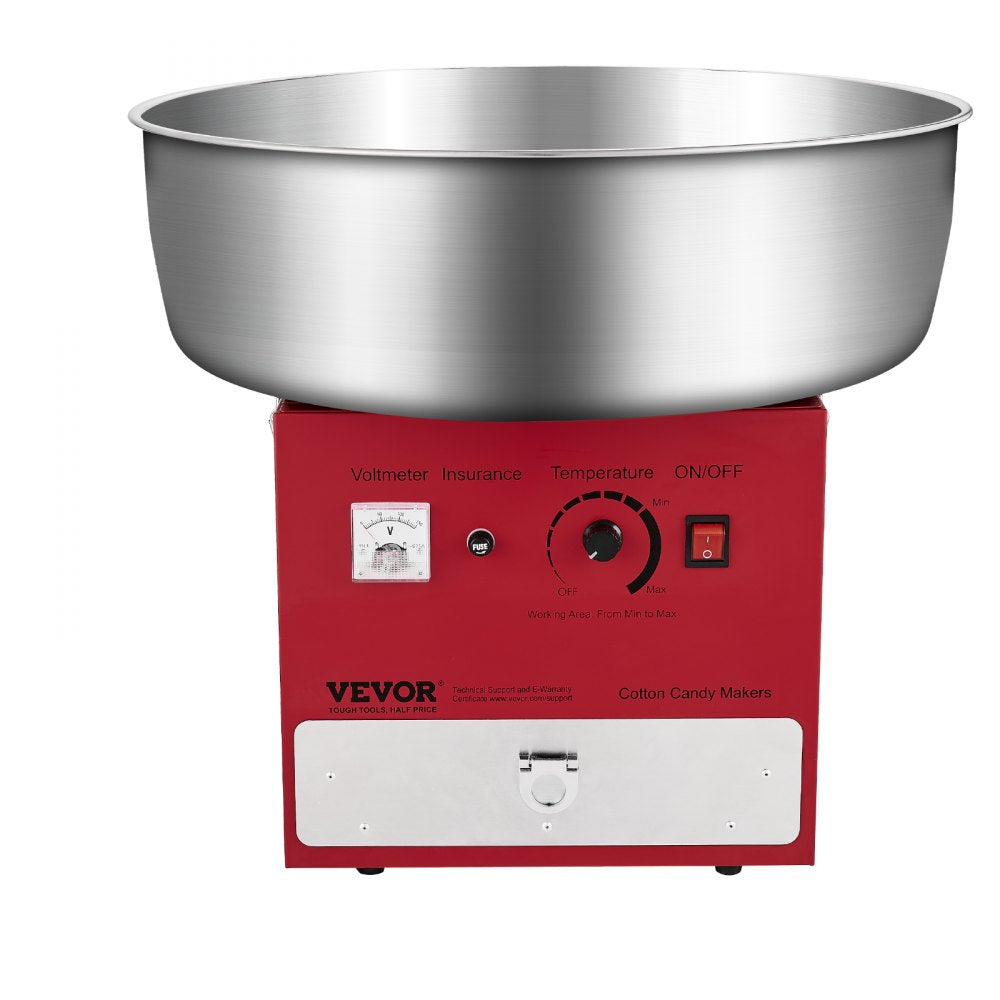 VEVOR Commercial Cotton Candy Machine Sugar Floss Maker 1000W for Party Red