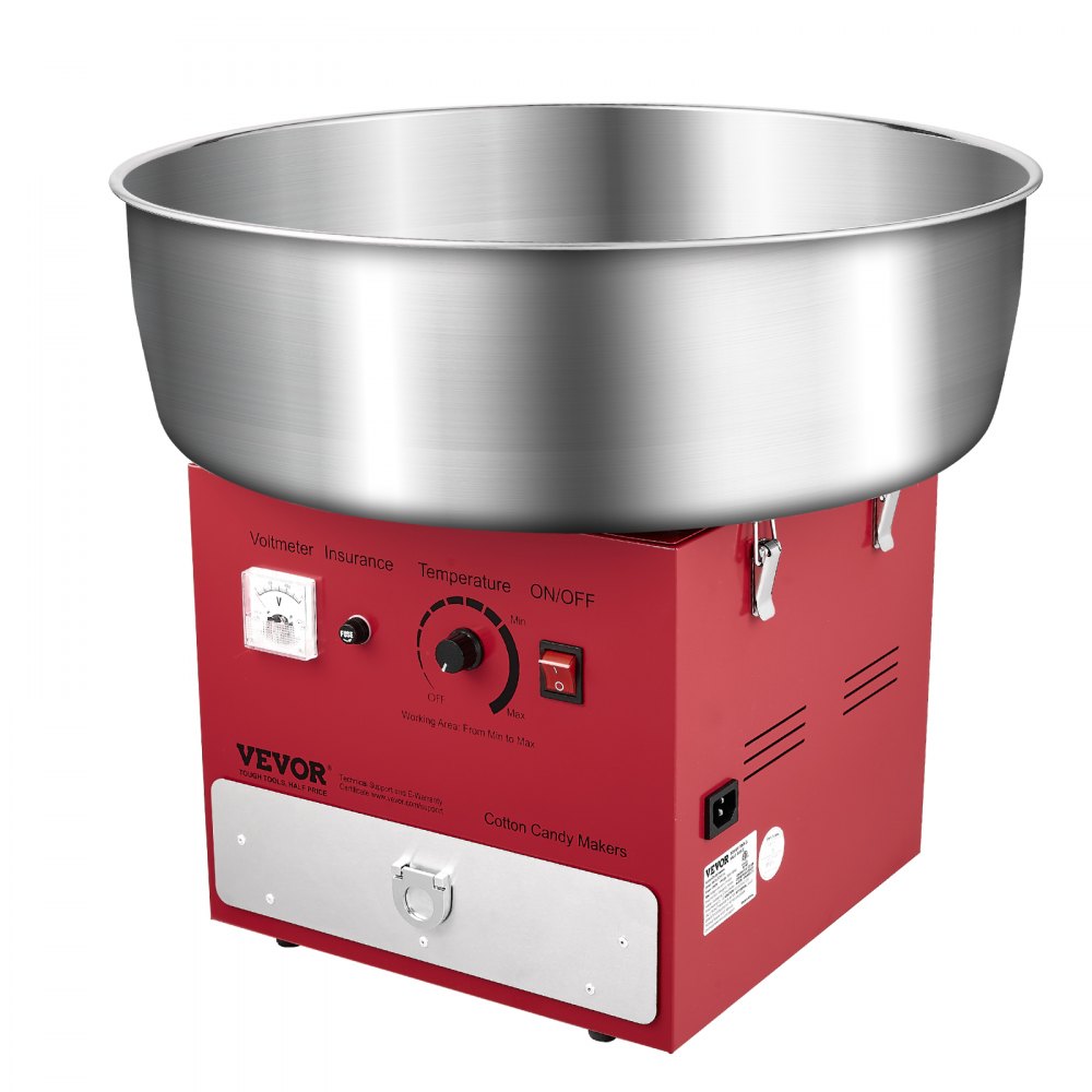 VEVOR Commercial Cotton Candy Machine Sugar Floss Maker 1000W for Party Red