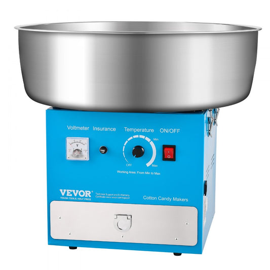 VEVOR Commercial Cotton Candy Machine Sugar Floss Maker 1000W for Party Blue
