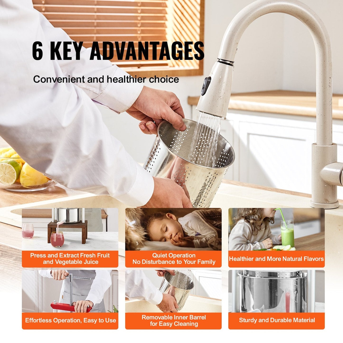 Stainless Steel Manual Fruit Wine Press, 2L Capacity for Home Juicing