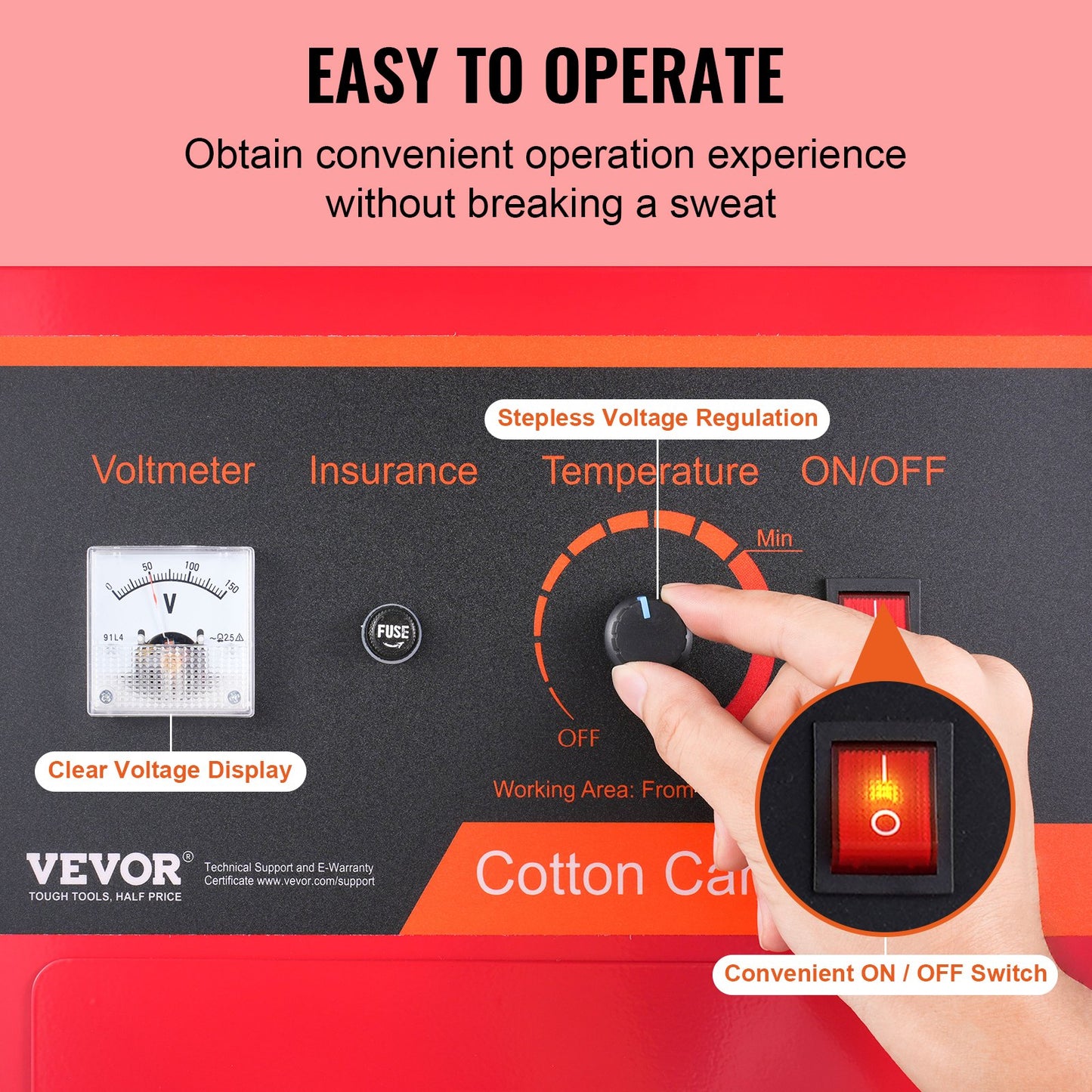 VEVOR Electric Cotton Candy Machine, 1000W Candy Floss Maker, Commercial Cotton