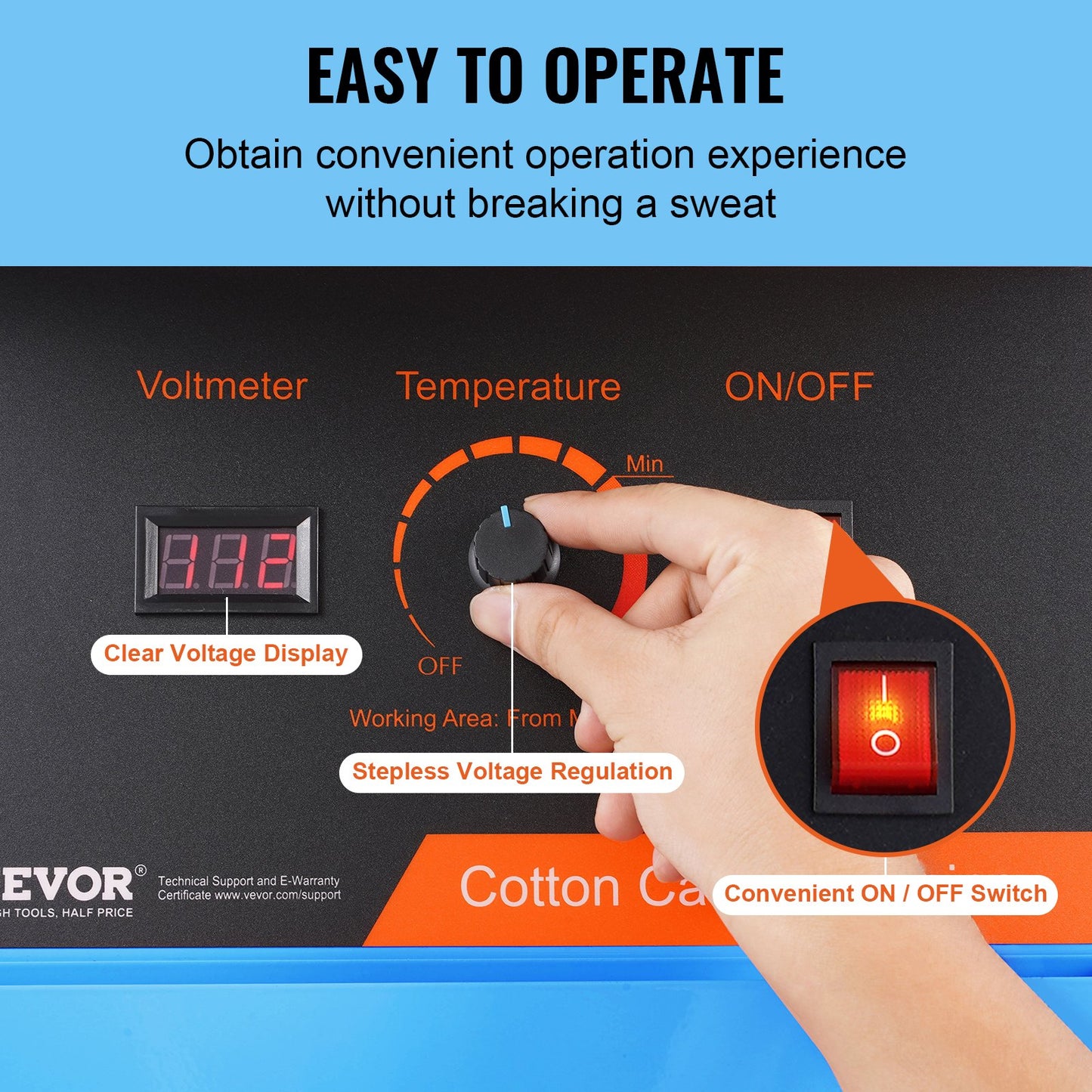 VEVOR Electric Cotton Candy Machine, 1000W Candy Floss Maker, Commercial Cotton