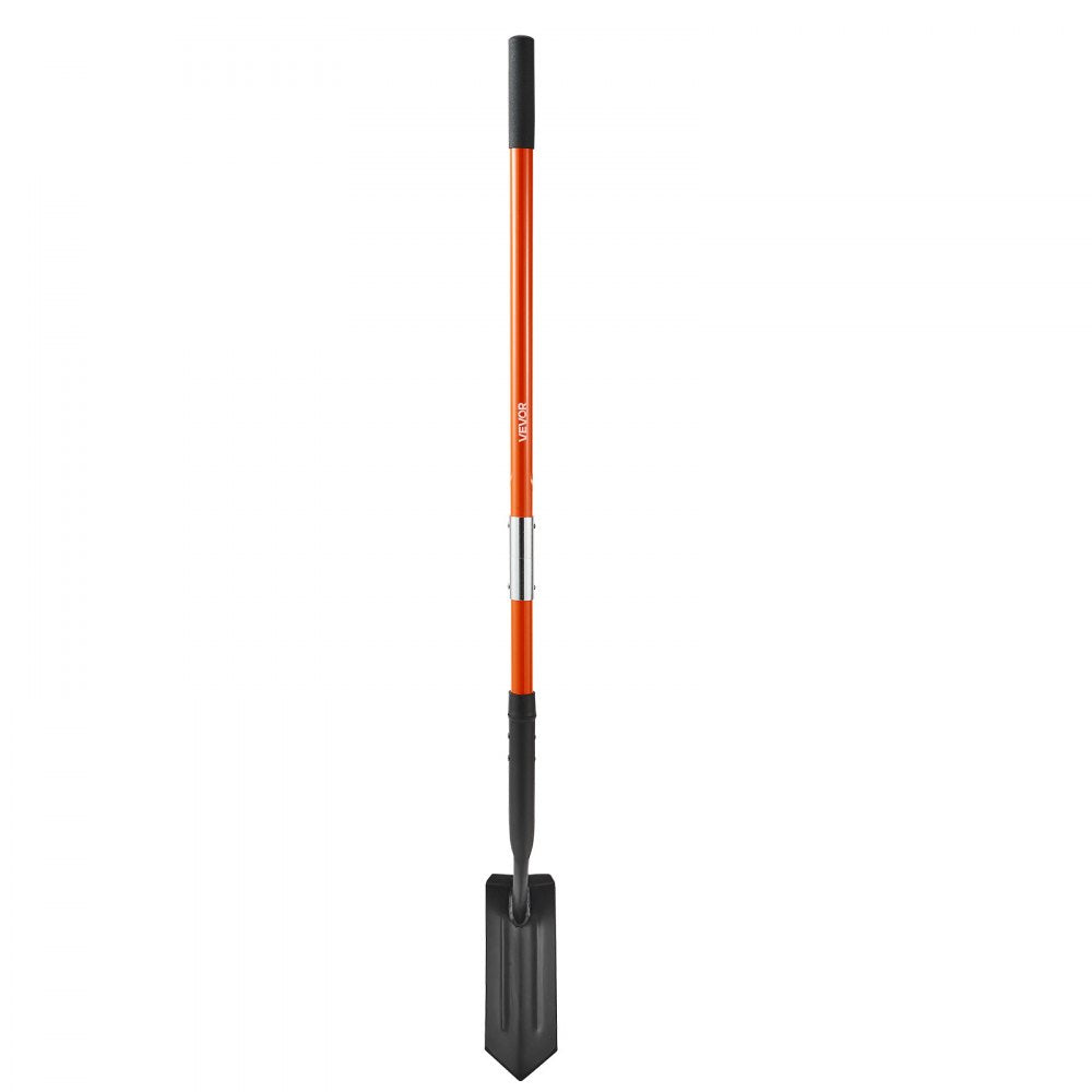 Trench Shovel 10.4cm Blade Trenching Shovel Fiberglass Handle for Digging