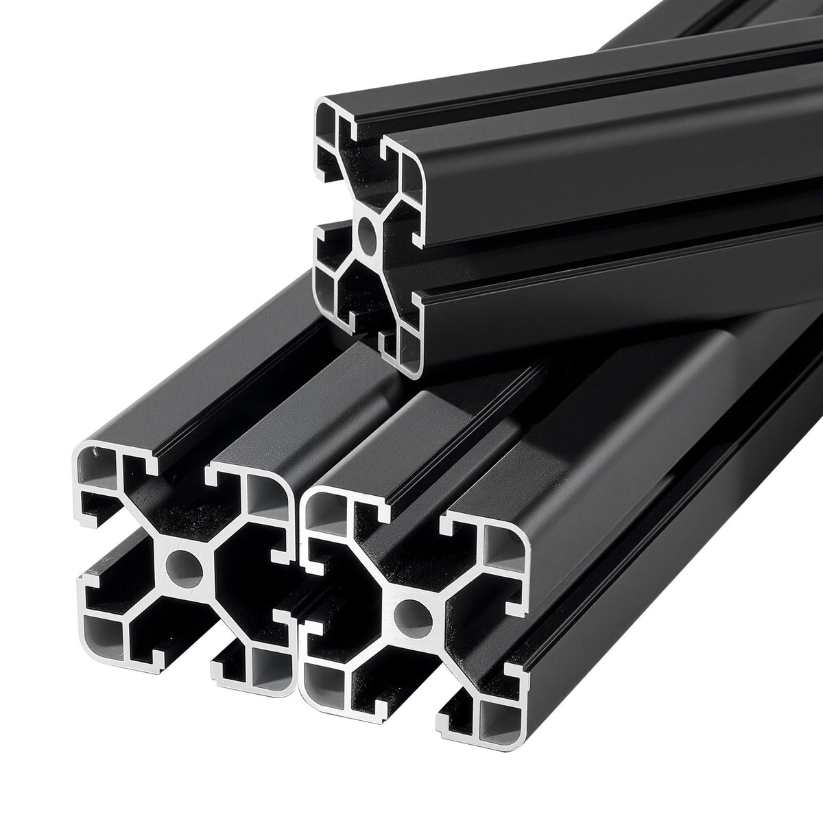 4PCS 4040 Aluminum Extrusion Profile, 78.74 Inch 2000 mm, T Slot European Standard Anodized Linear Rail, High-Strength Extruded Aluminum Rail, for 3D Printer Parts and CNC DIY Workbench, Black