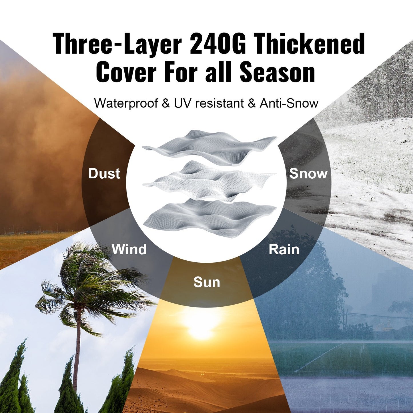 Heavy Duty 3.05x4.57x2.44m Portable Storage Shelter with Zipper Door
