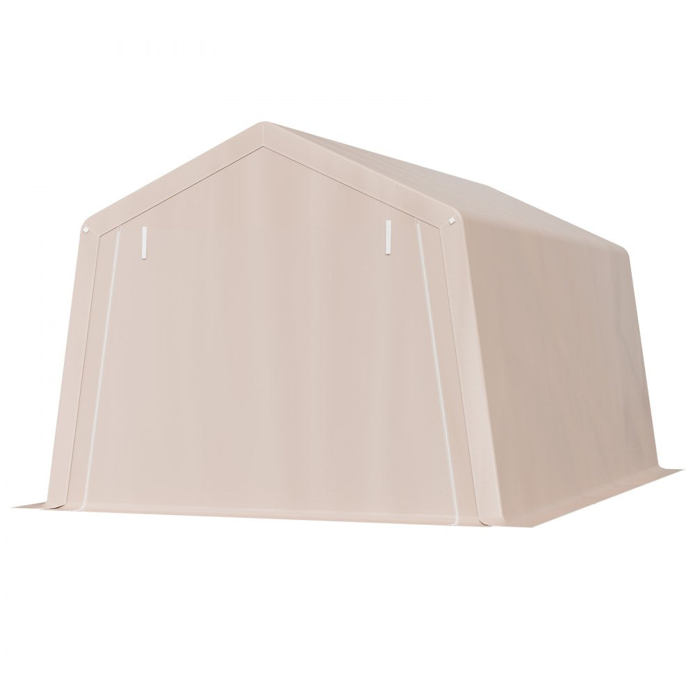 VEVOR Outdoor Storage Portable Shed 10x15 ft Waterproof Canopy Garage 2 Doors