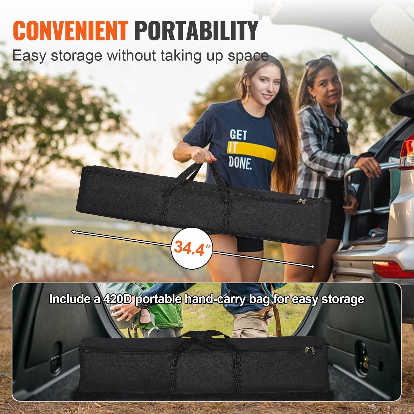 120-Inch 4K HD Outdoor Projector Screen with Stand for Home Theater