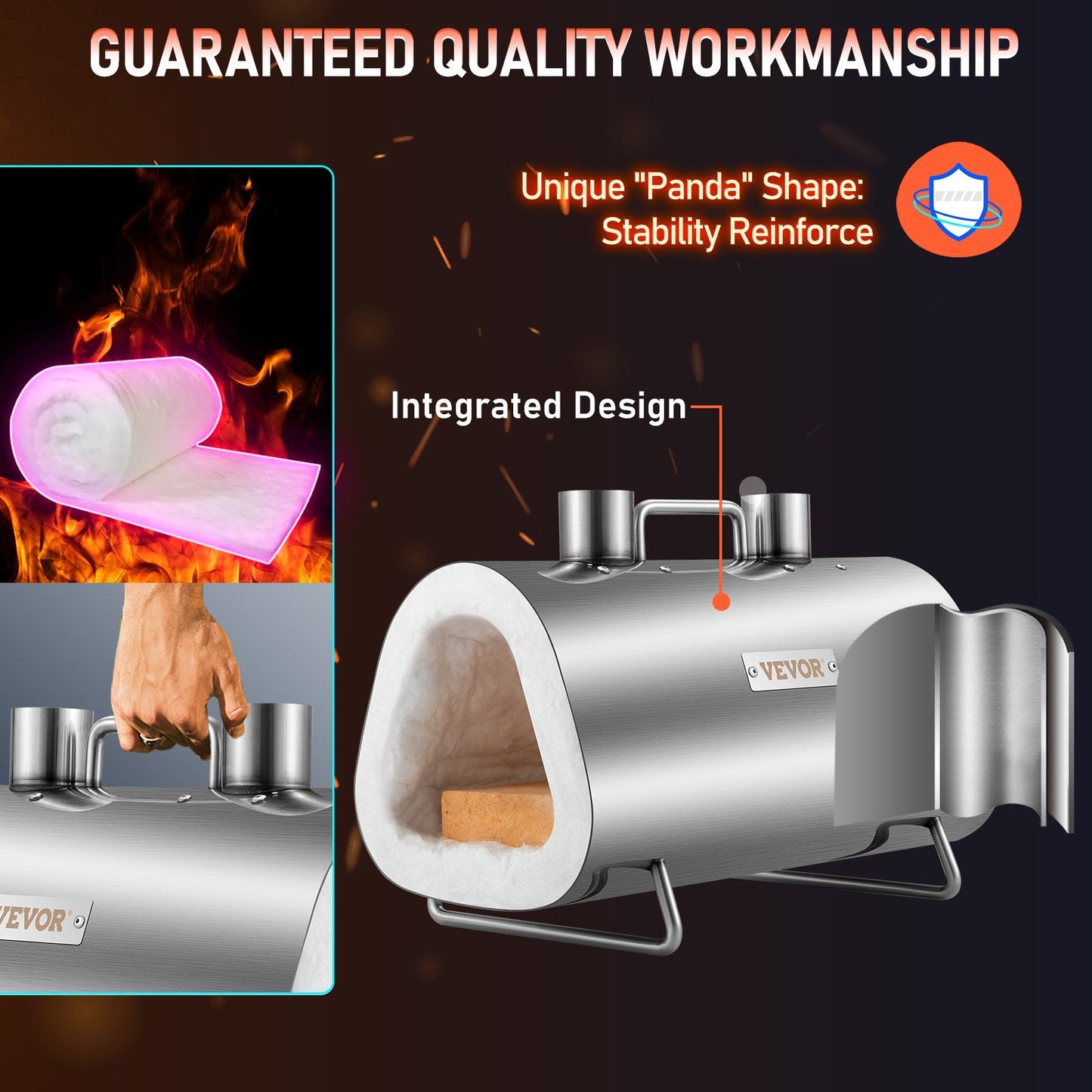 Portable Double Burner Propane Forge, Large Capacity for Metalwork and Blacksmithing