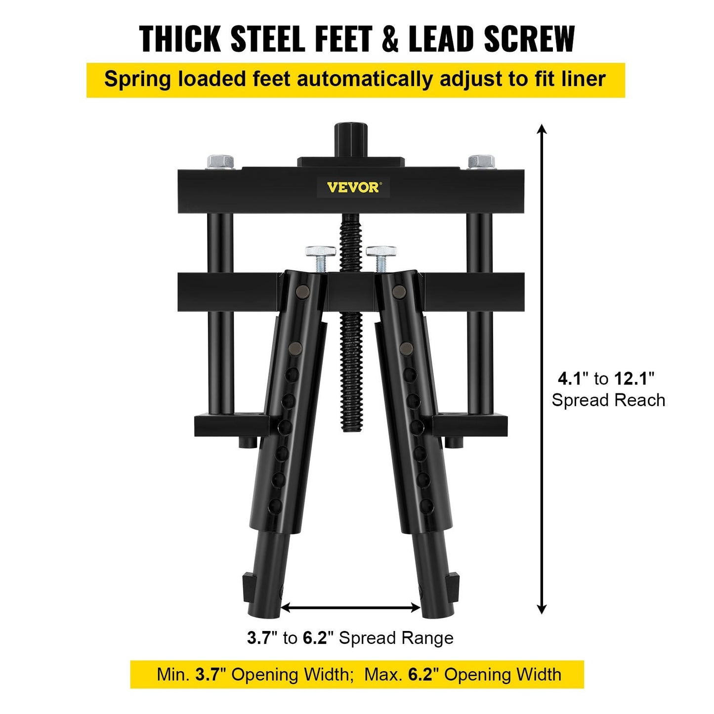 Adjustable Diesel Cylinder Liner Puller for 95-157mm Bore, 10.5 kg Steel Tool