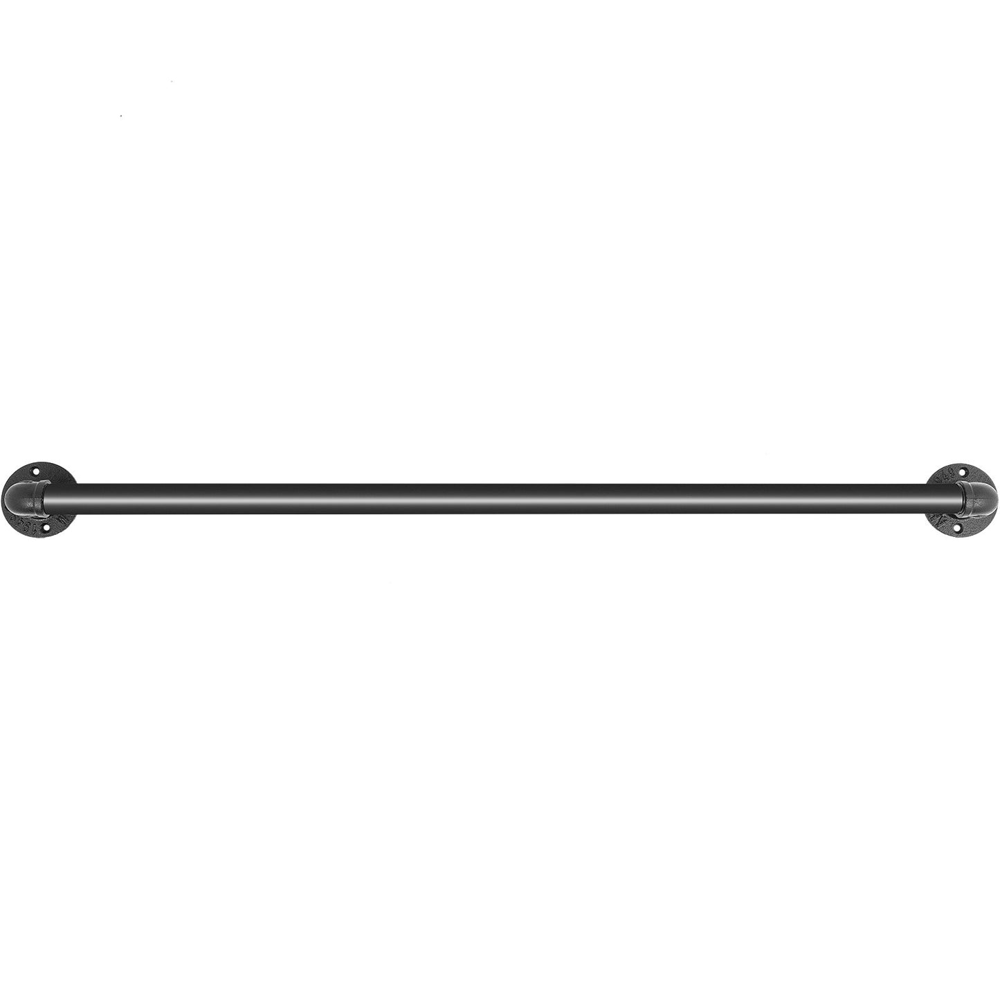 Pipe Stair Handrail, 0.6m Staircase Handrail, 200KG Load Capacity Carbon Steel Pipe Handrail, Industrial Pipe Handrail with Wall Mount Support, Round Corner Wall Handrailings for Indoor, Outdoor
