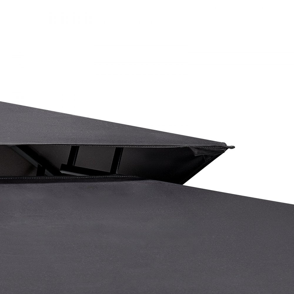 2.4x1.5 m Reinforced BBQ Grill Gazebo with Shelf & Awning Double Tier Top