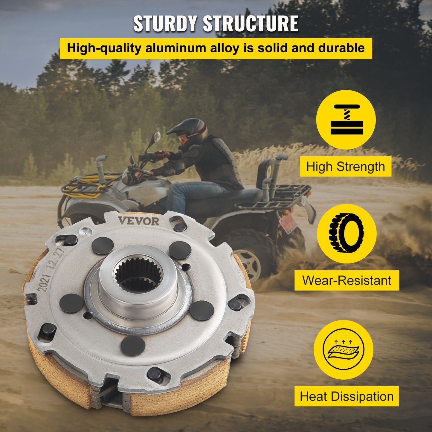 VEVOR Wet Clutch Kits Assembly compatible with UTV ATV 500 700 MSU-500 MSU-700 Massimo