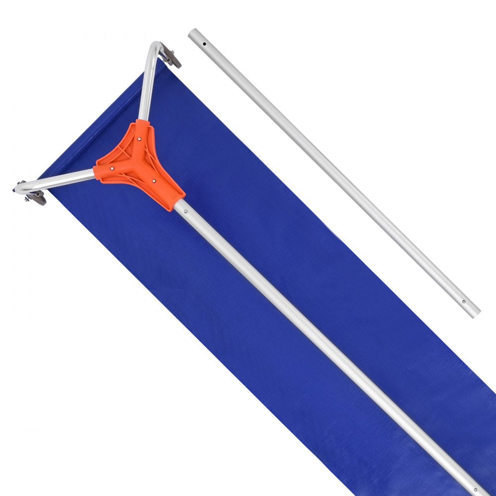 Snow Roof Rake, 27cm Aluminum Blade, 1.25-5.24 m Adjustable Roof Snow Scraper with Wheels & Slide, Lightweight Snows Removal Tool for House Rooftop Leaves Debris Clearing