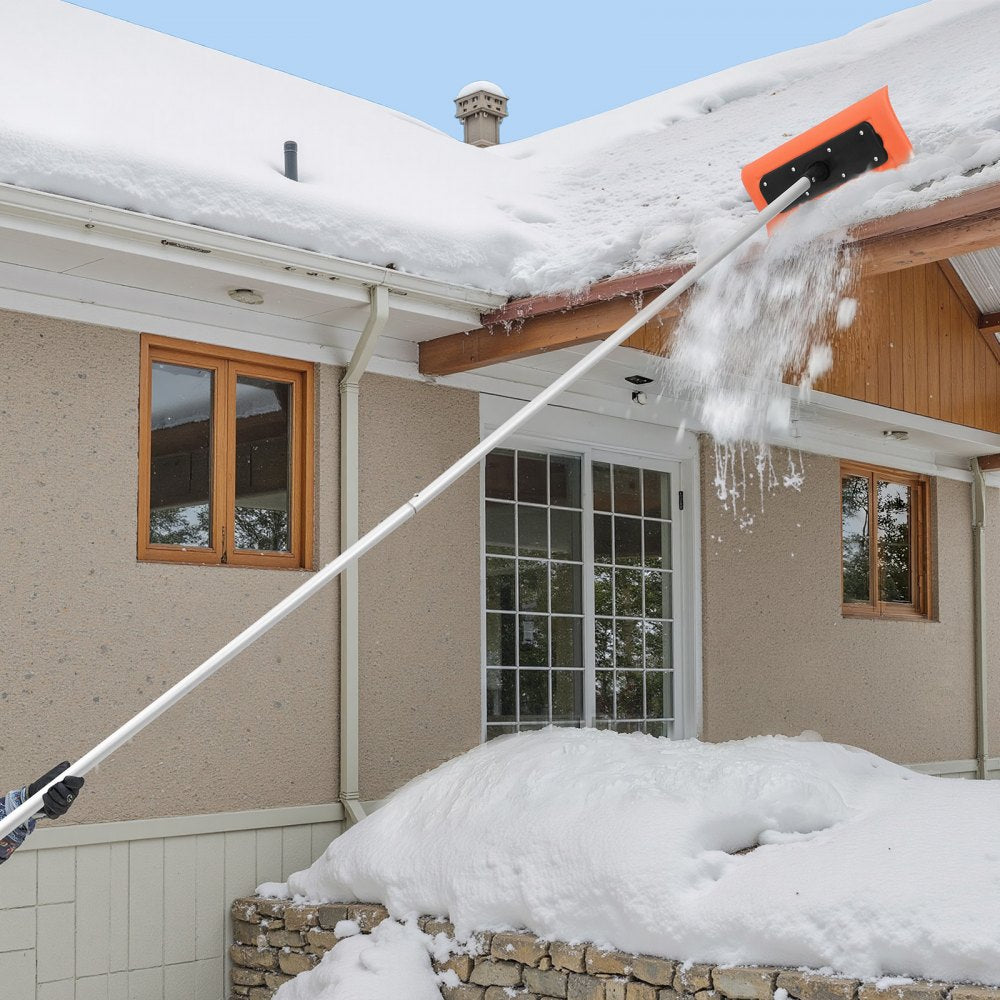 Snow Roof Rake, 45cm Foam Blade, 2.25-5.62 m Adjustable Roof Snow Scraper, Extension Tubes & Non-Slip Handle, Lightweight Snows Removal Tool for House Leaves Debris Clearing