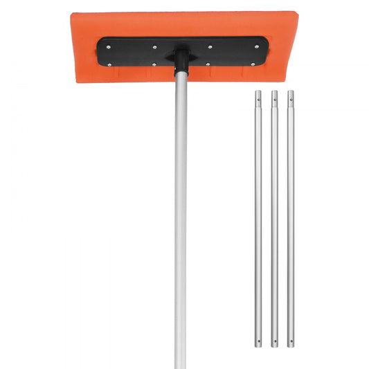 Snow Roof Rake, 45cm Foam Blade, 2.25-5.62 m Adjustable Roof Snow Scraper, Extension Tubes & Non-Slip Handle, Lightweight Snows Removal Tool for House Leaves Debris Clearing