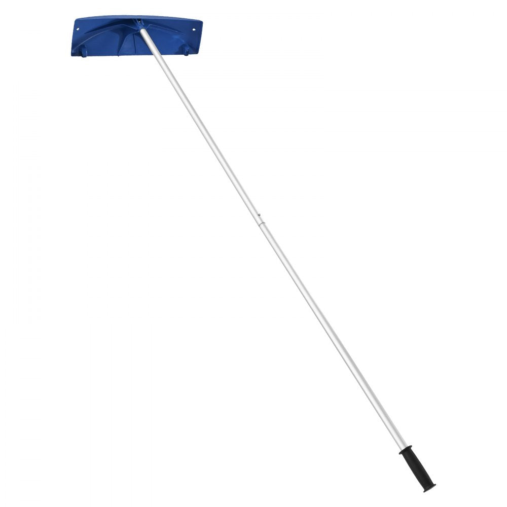 Snow Roof Rake, 60cm PP Plastic Blade, 1.18-5.55 m Adjustable Roof Snow Scraper with Wheels, Anti-Slip Handle Snows Removal Tool, Lightweight House Rooftop Rake for Leaves Debris Removal