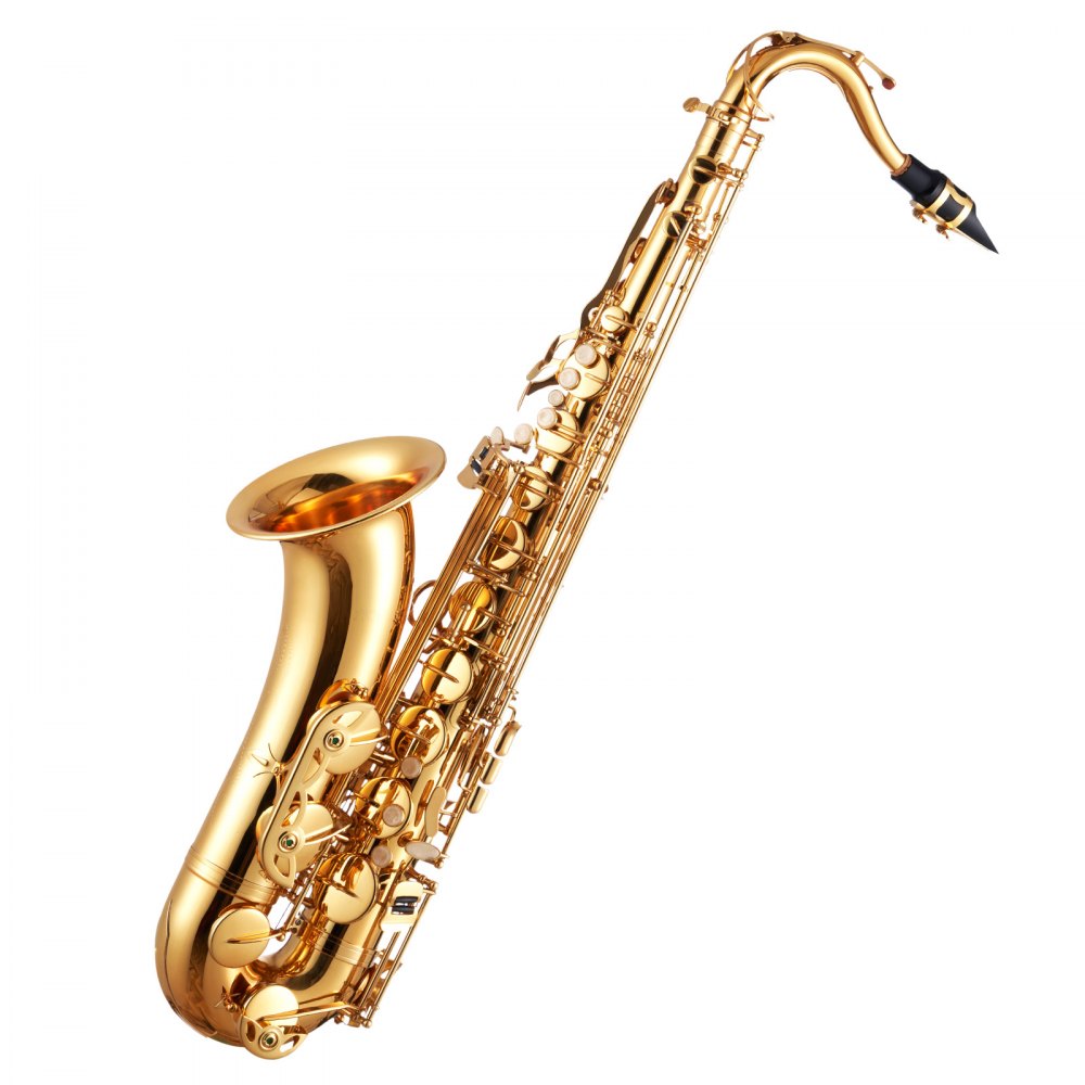 VEVOR Gold Brass Tenor Saxophone B Flat Sax Beginner Kit with Case Mouthpiece