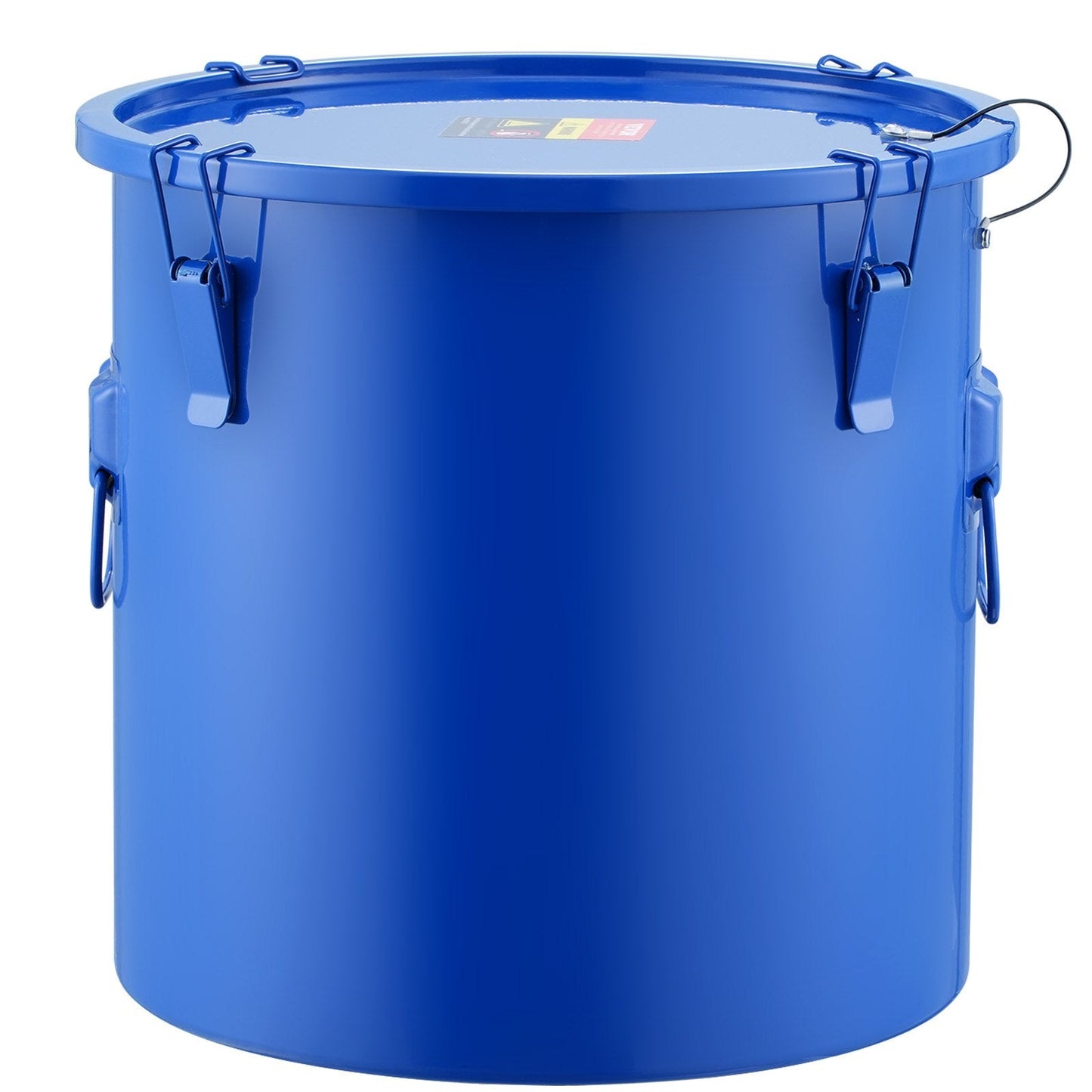 30L Oil Disposal Caddy, Carbon Steel with Filter Bag and Locking Lid, Blue