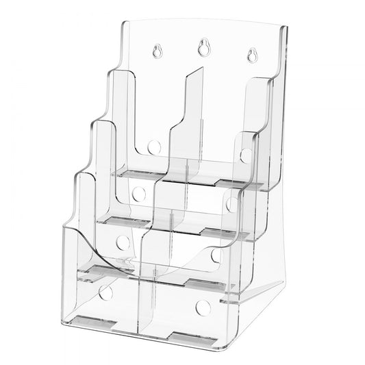 VEVOR Acrylic Brochure Holder 8.5 x 11 inch 4-Tier Literature Display Stand Rack