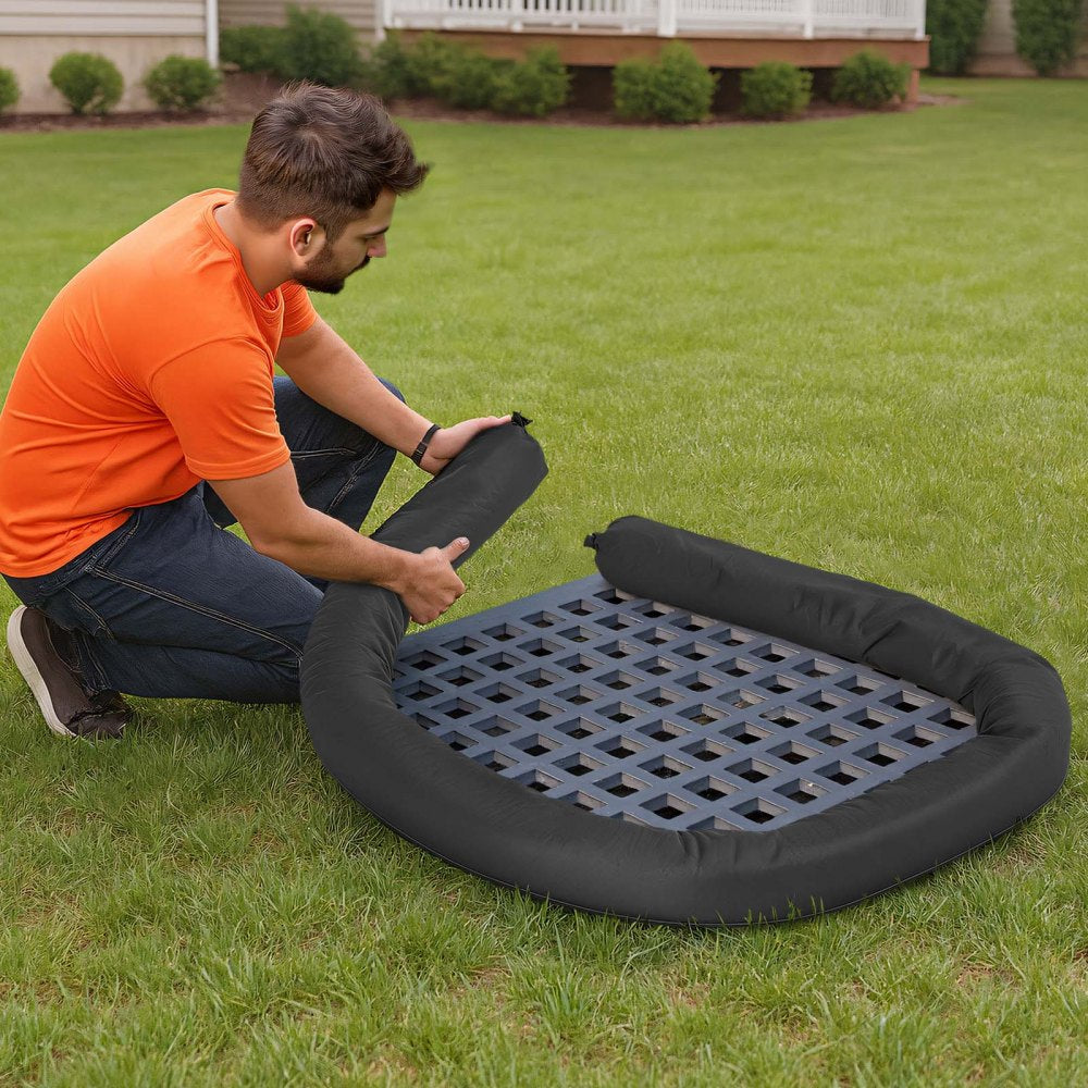 Sediment Filter Sock, 4Pcs Erosion Control Socks Dia.127 mm x 3048 mm L Coverage, Polypropylene Filler, Flexible & Efficient Silt Fence Socks for Storm-Water Management, Drainage Protection