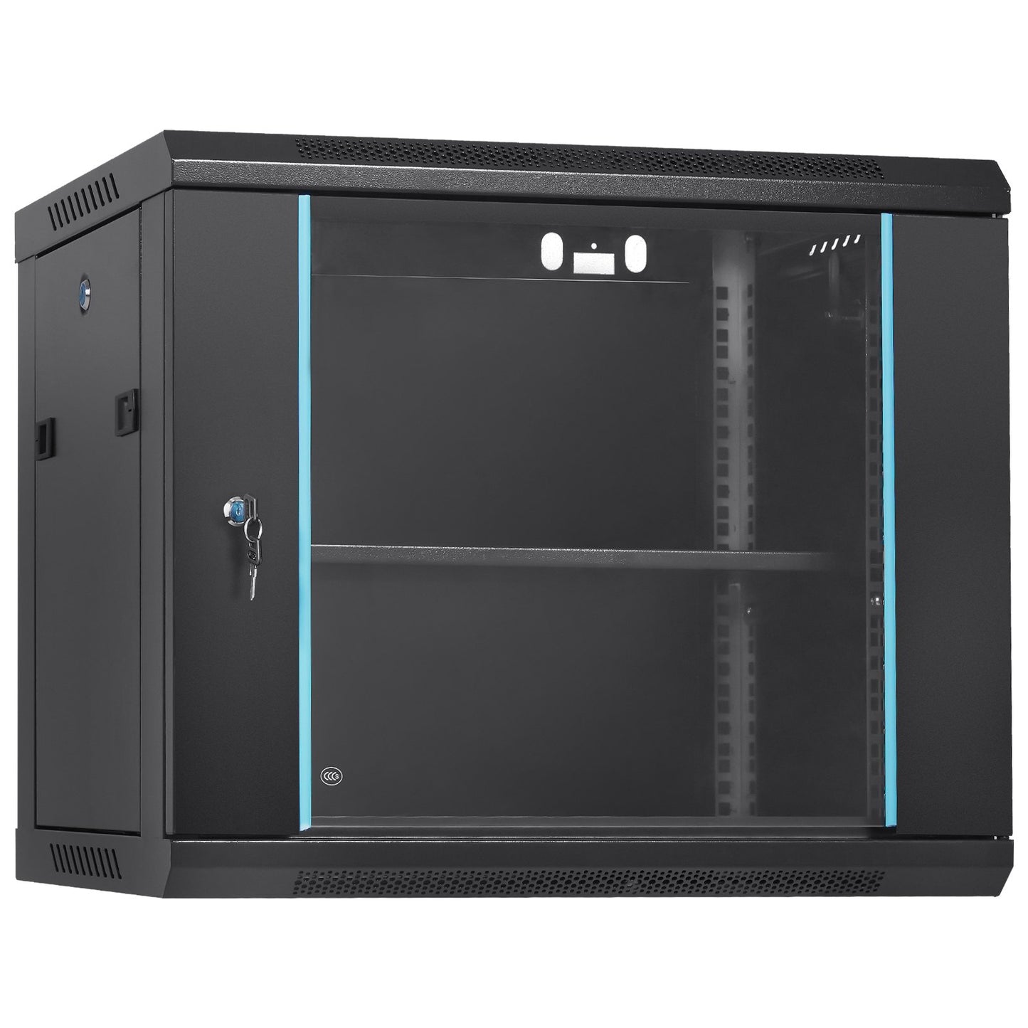 VEVOR 9U Wall Mount Network Server Cabinet, 39.37 cm Deep, Server Rack Cabinet Enclosure,