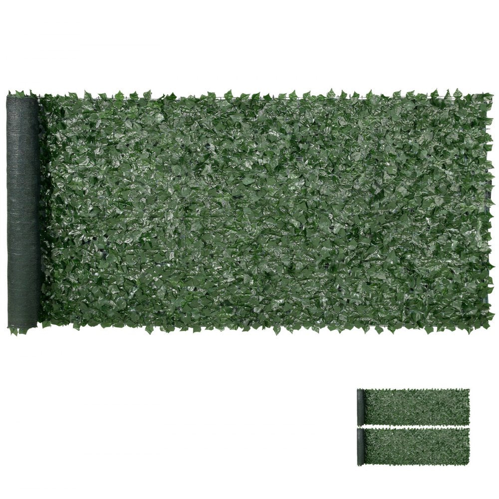Ivy Privacy Fence, 59 x 158in Artificial Green Wall Screen, Greenery Ivy Fence w/ Mesh Cloth Backing and Strengthened Joint, Faux Hedges Vine Leaf Decoration for Outdoor Garden, Yard, Balcony