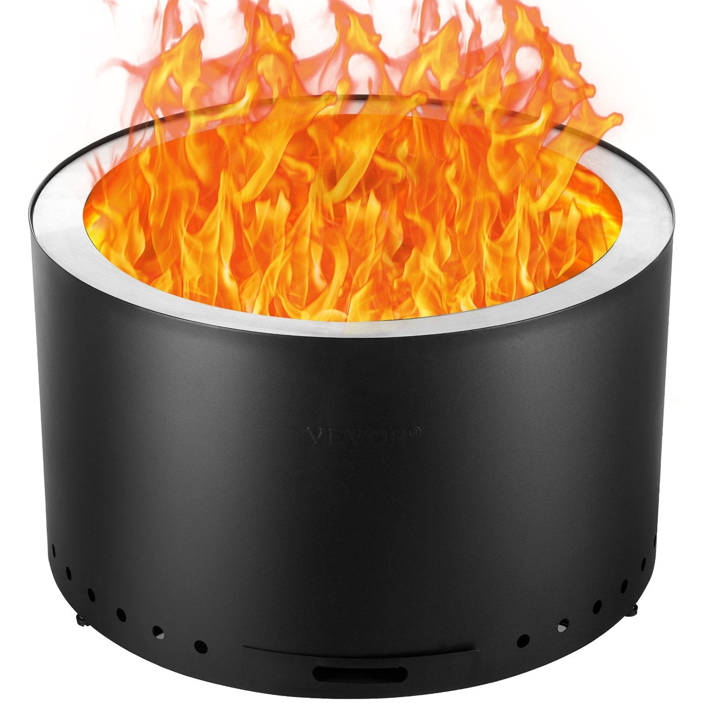 28cm Stainless Steel Smokeless Fire Pit with Complete Burning and Easy Cleaning