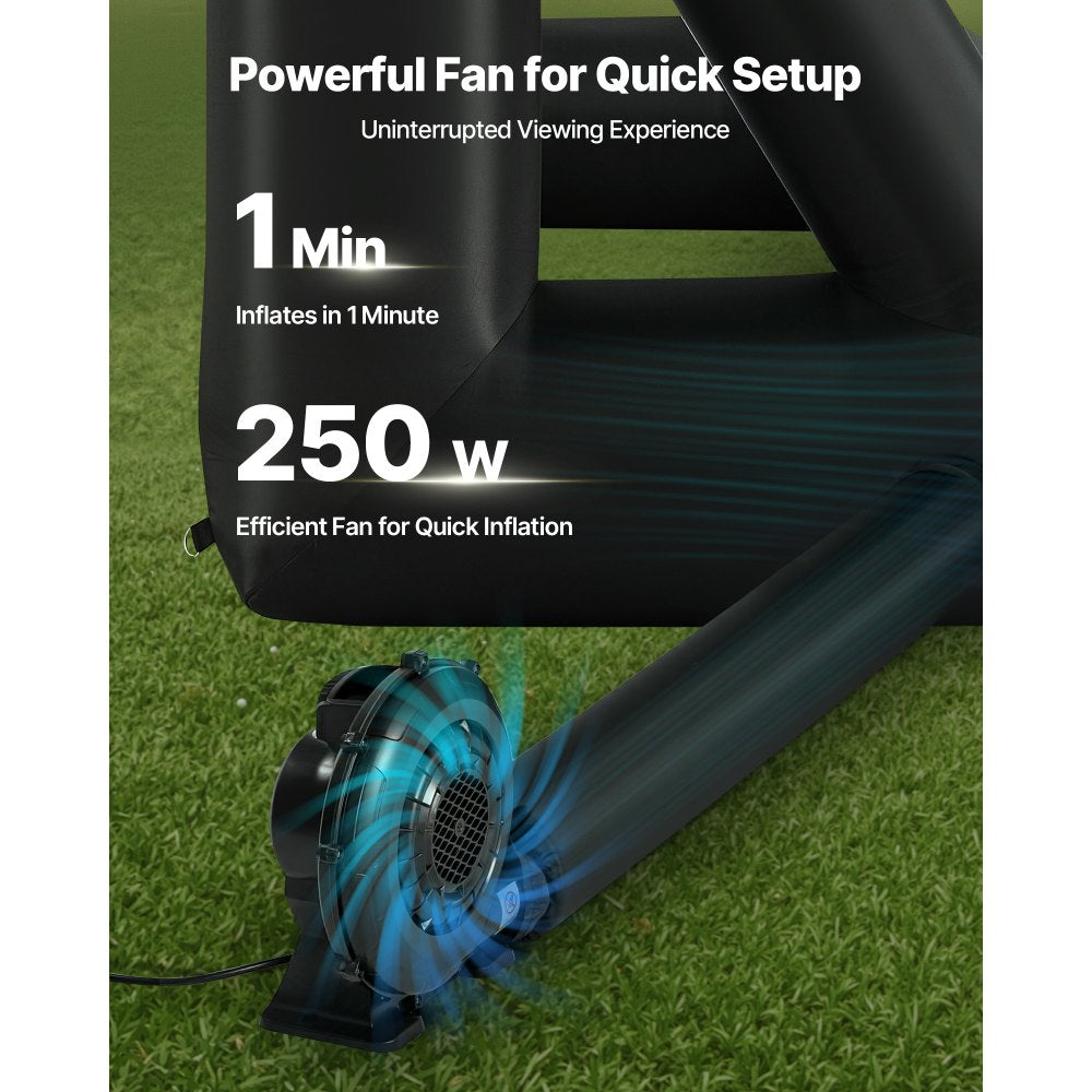 VEVOR 16 ft Inflatable Movie Screen 16:9 600D Movie Projector with Portable Bag