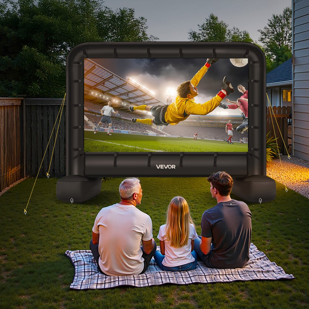 VEVOR 14 ft Inflatable Movie Screen 16:9 600D Movie Projection with Portable Bag