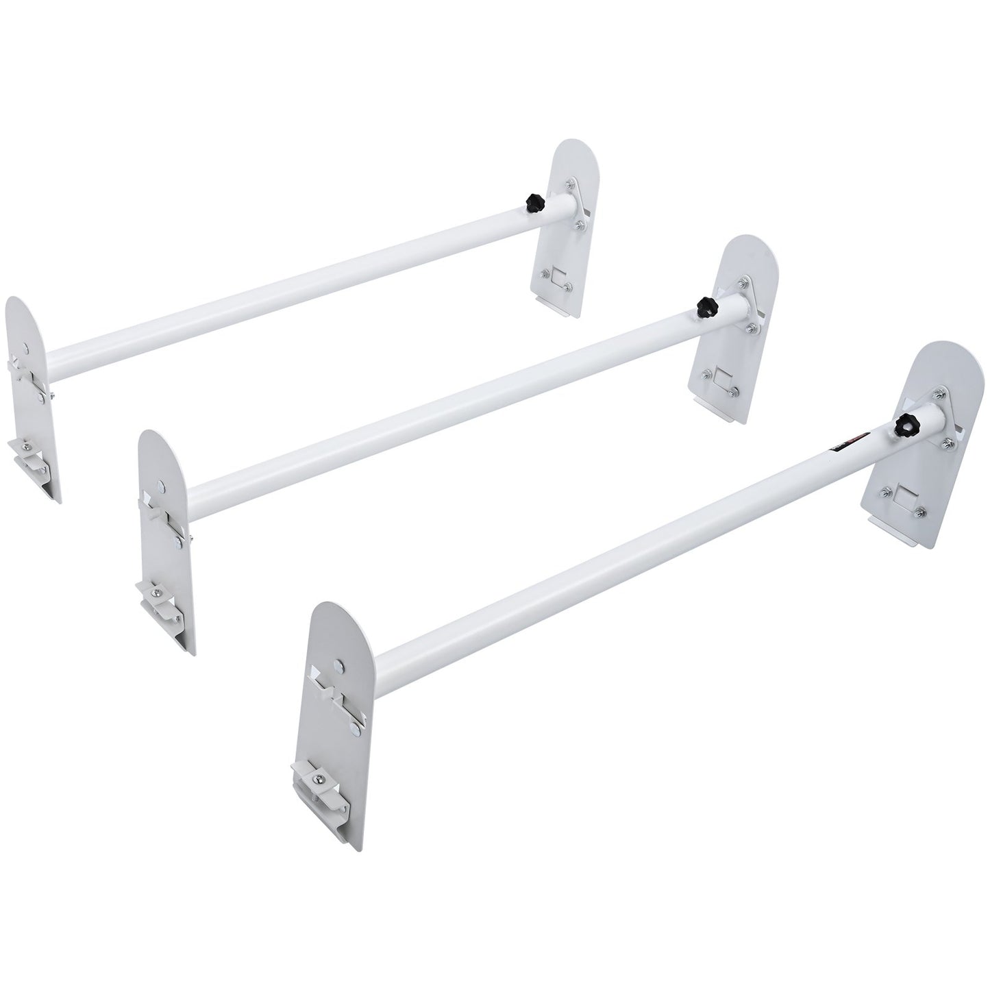 VEVOR Van Roof Ladder Rack, 3 Bars Alloy Steel Roof Racks, 750 LBS Capacity Rain-Gutter