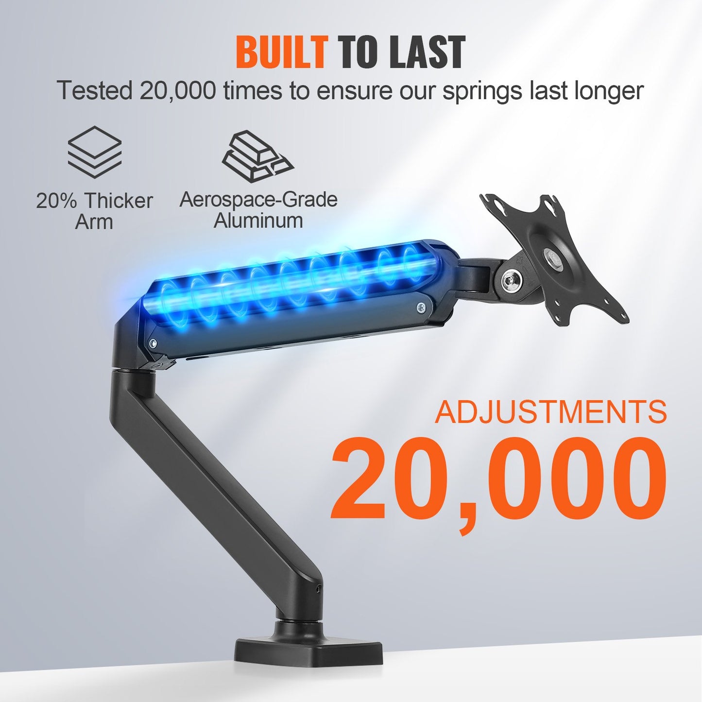 VEVOR Single Monitor Mount, Supports  13"-32"(330-813 mm)Screen, Fully Adjustable