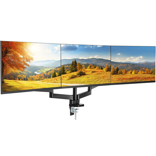 VEVOR Triple Monitor Mount, Support 13"-27"(330-686 mm)Screens, Fully Adjustable