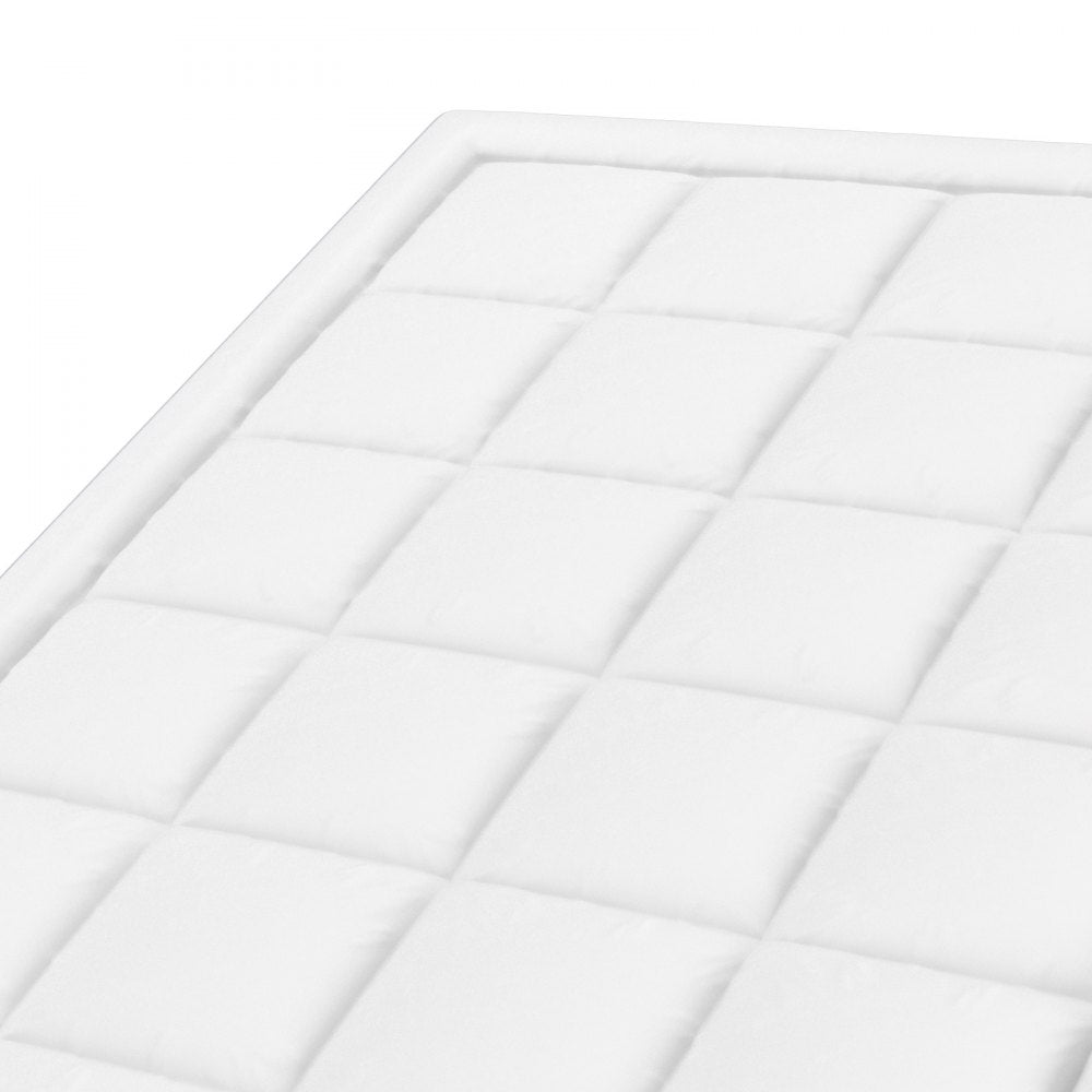 VEVOR Mattress Topper Fiber Fill Detachable & Washable Queen 25.4 mm Thickness