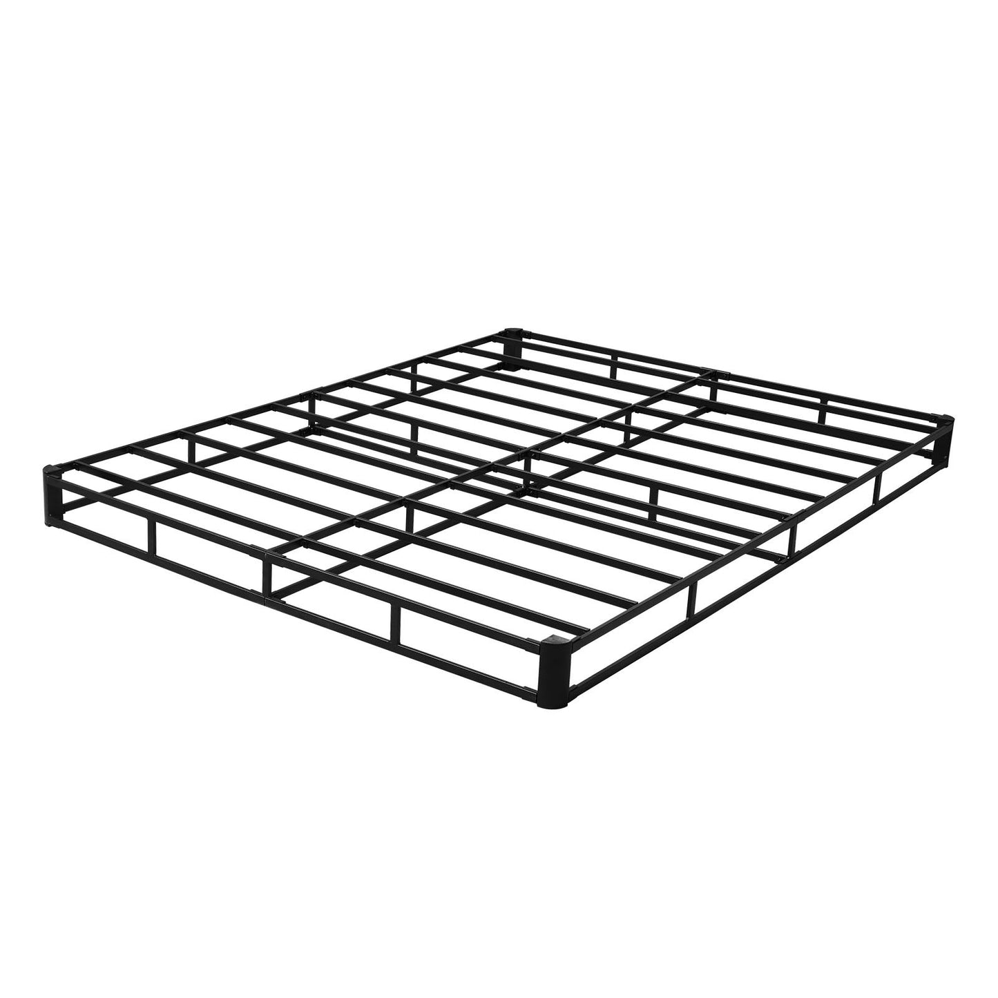 Box Spring, Queen Size Bed Frame with Washable Fabric Cloth, Heavy Duty Metal Frame for Queen Bed, 130 mm Mattress Foundation, 1587.57 kg Max Weight Capacity, Easy Assembly, 2010 x 1515 x 130 mm