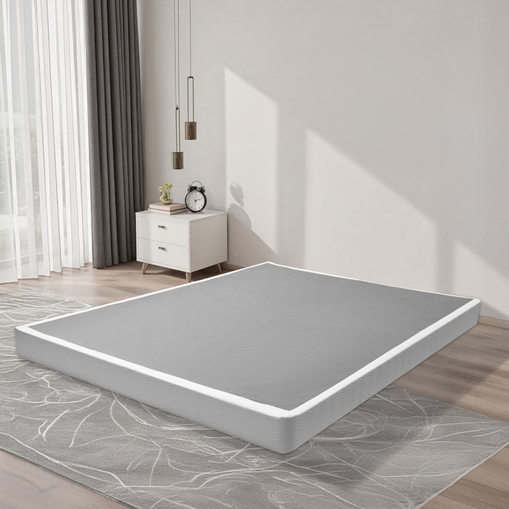 VEVOR Box Spring Queen Size Bed Frame with Fabric Cloth 79.1L x 59.6W x 5.1H in