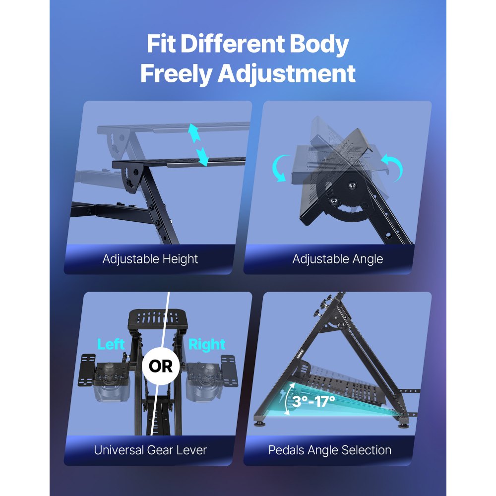 Racing Wheel Stand Adjustable & Foldable for Logitech G923 G920 G29 G27