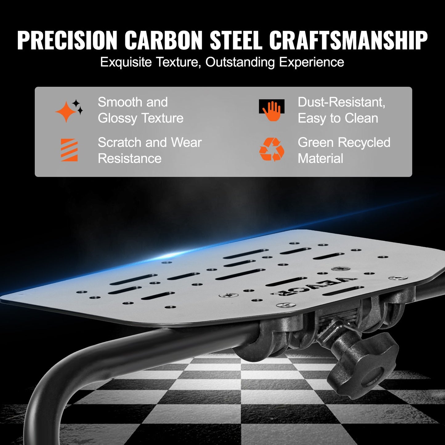 VEVOR Foldable Racing Steering Wheel Stand, Height Adjustable Universal Base Compatible