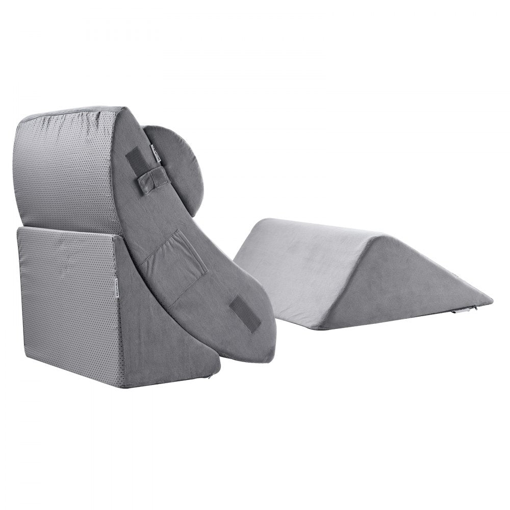 VEVOR Orthopedic Bed Wedge Pillow 4 Pcs Adjustable for GERD Sleep Back Leg Neck