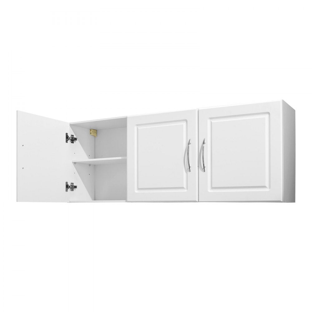 VEVOR 137.2 cm Laundry Room Wall Cabinet 2-Tier Kitchen Cupboard with 3 Doors