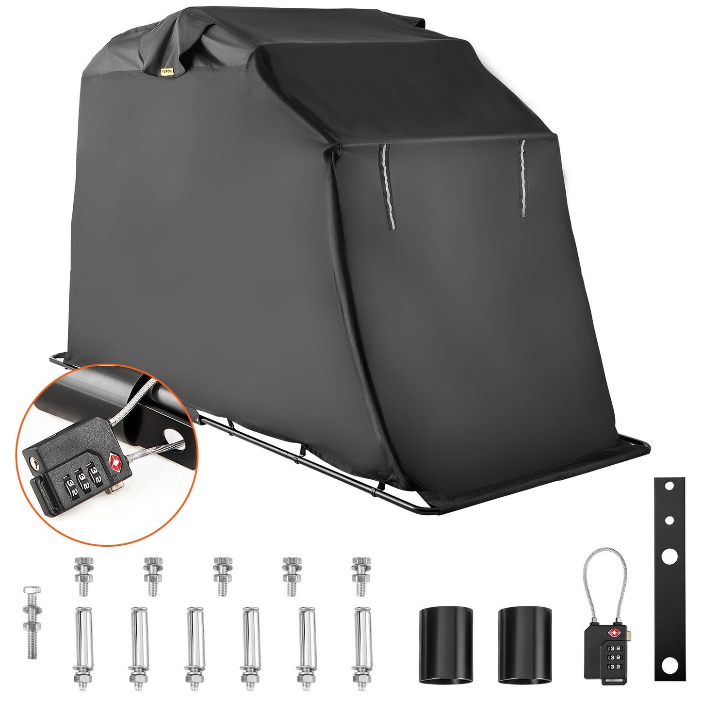 Waterproof Motorcycle Shelter Tent with Lock, UV Protection & Ventilation