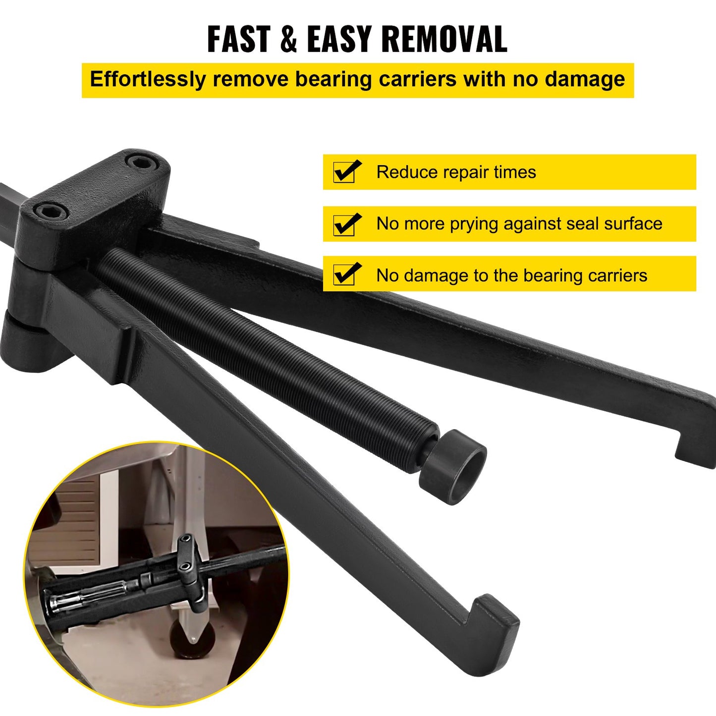 VEVOR Lower Bearing Carrier Puller Propeller Bearing Puller W/ Adjustable Arms