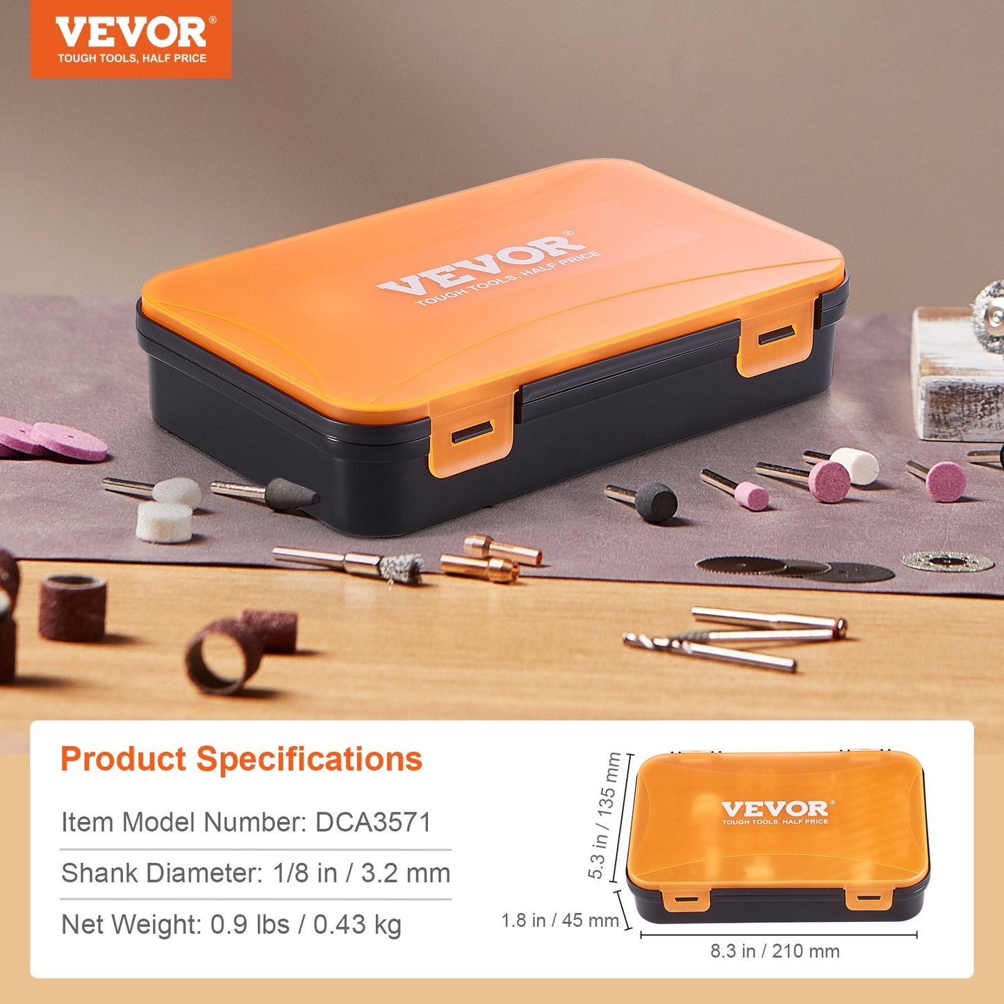 357-Piece Rotary Tool Kit for Carving, Sanding, Cutting, and Polishing