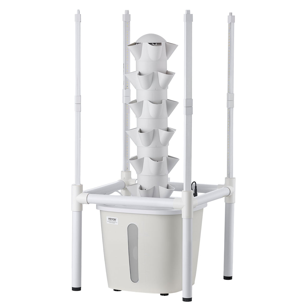 Hydroponic Tower, 30 Pods 6 Tiers Hydroponics Growing System Kit with LED Grow Light & App Control, Vertical Home Garden with 20L Water Tank & Pump, Planter for Indoor Herbs, Fruits, Vegetables